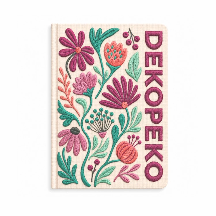 A5 Vivid Embroidered Cover 100gsm Inner Page Notebook