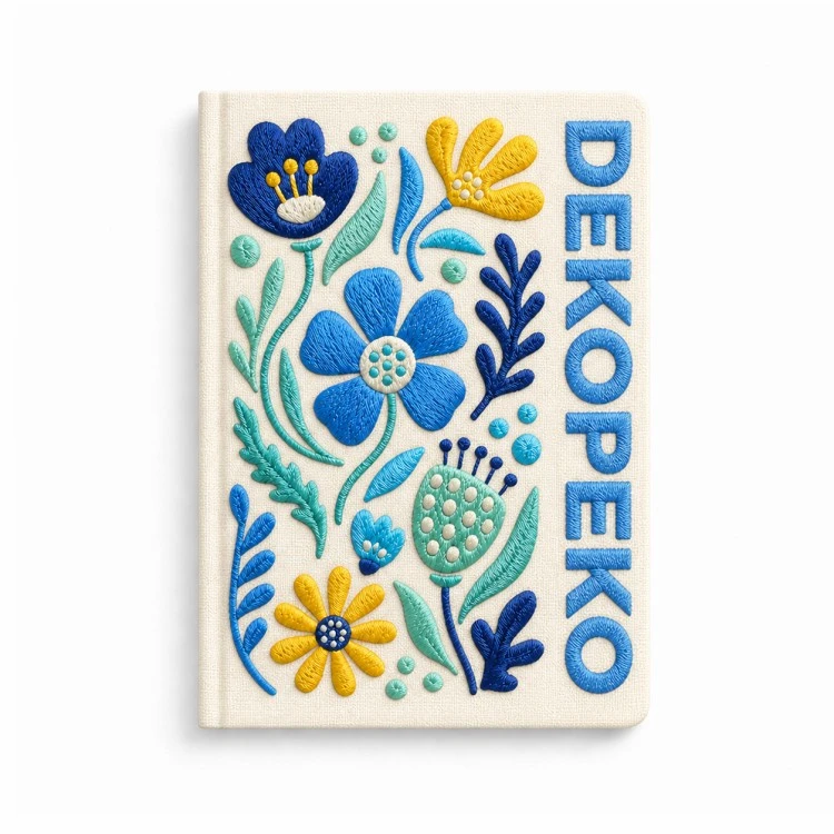 A5 Vivid Embroidered Cover 100gsm Inner Page Notebook