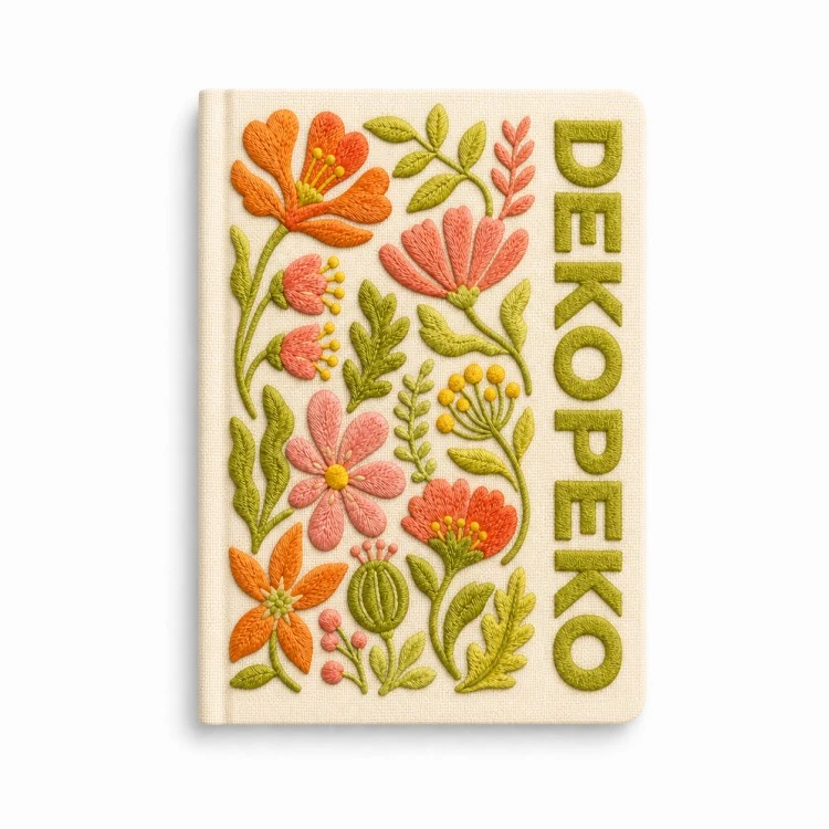 A5 Vivid Embroidered Cover 100gsm Inner Page Notebook